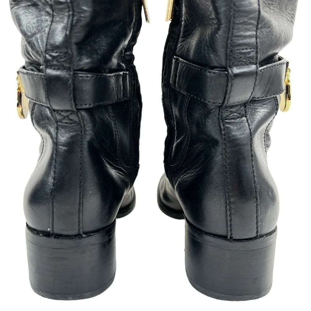 MICHAEL Michael Kors Women’s Black Leather Riding Boots - Picture 13 of 16